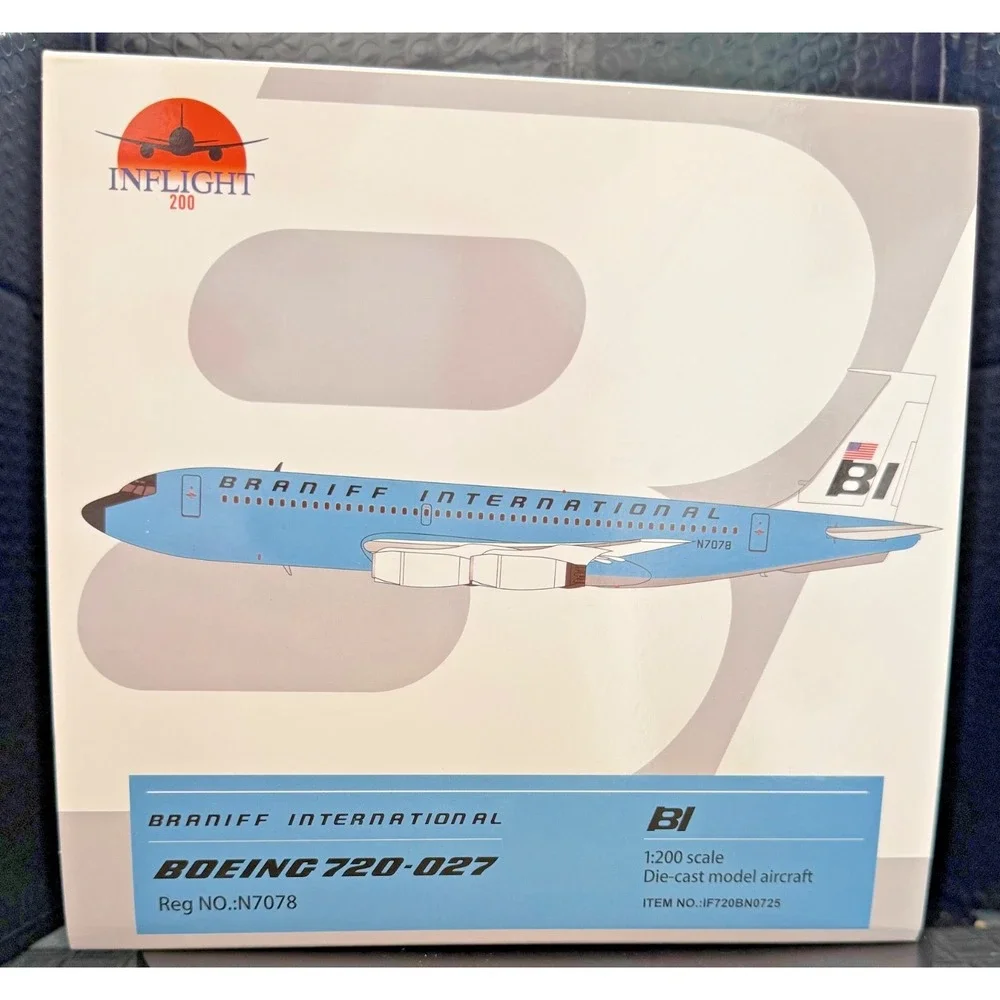 BRANIFF INTERNATIONAL/B720-027 SUPERJET/N7078/DARK BLUE/1:200/NEW/80040926